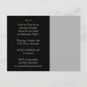 ポストカード招待状 – ハロウィンハ幽霊のよく出るウス インビテーションポストカード (裏面)