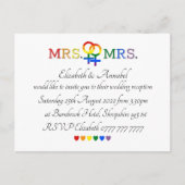 ポストカード招待状 – ミセス&ミセス・ウェディング招待 ポストカード (正面)
