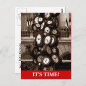 ポストカード時計タイムピースアポイントメントアラーム ポストカード (正面/裏面)