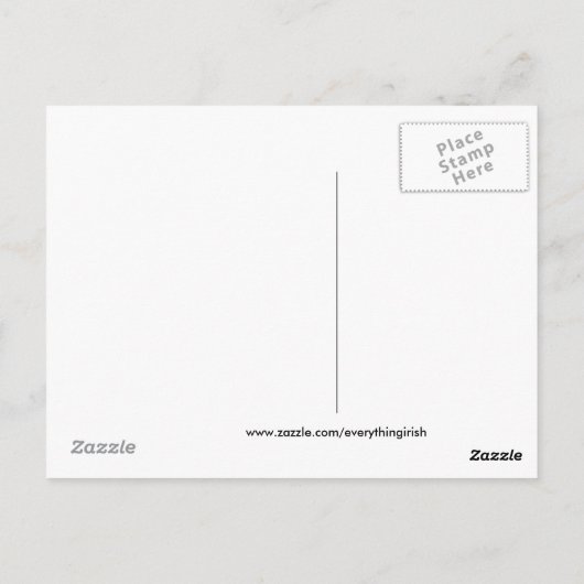 ポストカード用のアイリッシュイメージ ポストカード (裏面)