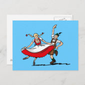 ポストカード踊りババリアンビールフェスティバルカップル ポストカード (正面/裏面)