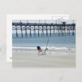 ポストカード魚釣りアットオークアイランドビーチ ポストカード (正面/裏面)