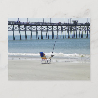 ポストカード魚釣りアットオークアイランドビーチ ポストカード