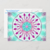 ポストカード05 "シアンとマゼンタのロゼット" ポストカード (正面/裏面)