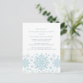ポストカード60誕生日ブルースノーフレーク招待状 インビテーションポストカード (スタンド正面)