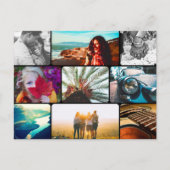 ポストカード9写真テンプレート丸い枠のコラージュ ポストカード (正面)