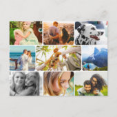 ポストカード9写真テンプレート丸い枠のコラージュ ポストカード (正面)