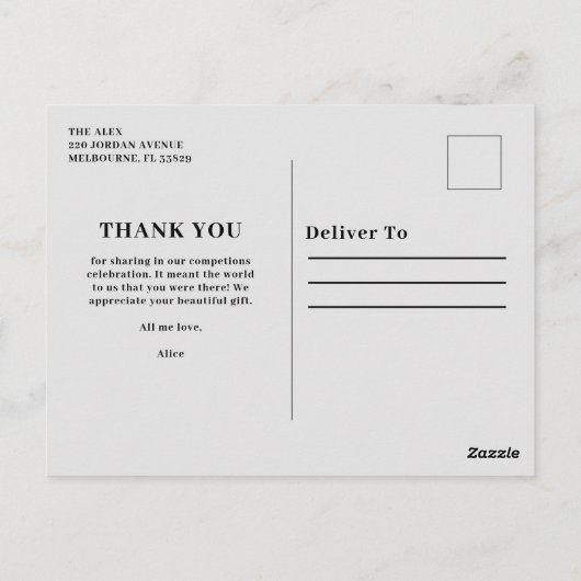 ポストカード ありがとうとお祝い (裏面)