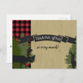 ポストカード ありがとう ノート 樵の格子 赤ちゃん (正面/裏面)