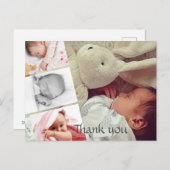 ポストカード - お子様の誕生に際しての感謝の気持ちを伝える写真付きカード (正面/裏面)