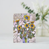 ポストカード - ひまわり モザイク (スタンド正面)