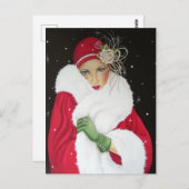 ポストカード – アールデコ1930クリスマスグリーティング (正面/裏面)