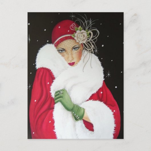 ポストカード – アールデコ1930クリスマスグリーティング (正面)