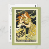 ポストカード:アールヌーボーヴィンテージのポスターアート ポストカード (正面/裏面)