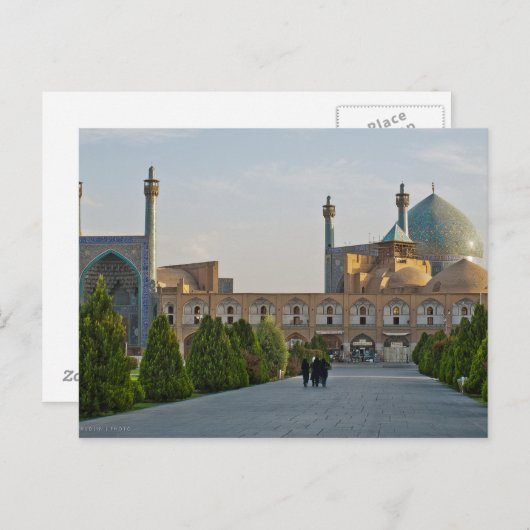 ポストカード - イマーム(シャー)モスク, エスファハーン, イラン (正面/裏面)