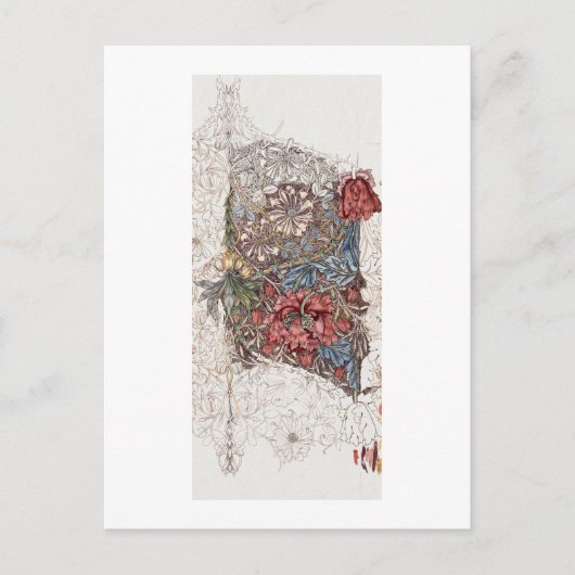 ポストカード:ウィリアム・モリス:ハニーサックル: 1874 ポストカード (正面)