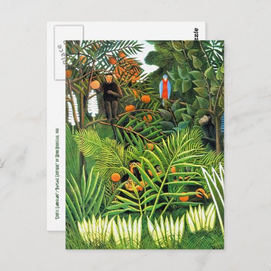 ポストカード:「エキゾチックな風景」/「Paysage Exotique」 ポストカード (正面/裏面)