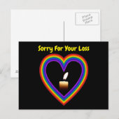 ポストカード キャンドル レインボー ハート ごめんなさい あなたの損失 (正面/裏面)