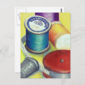 ポストカード – キルター下水道の糸のスプール (正面/裏面)