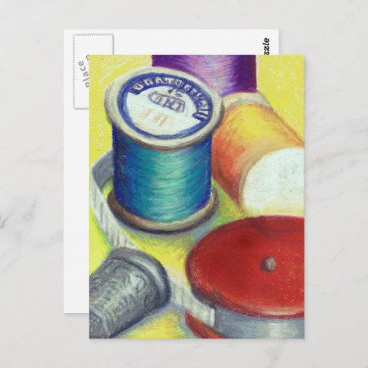 ポストカード – キルター下水道の糸のスプール (正面/裏面)