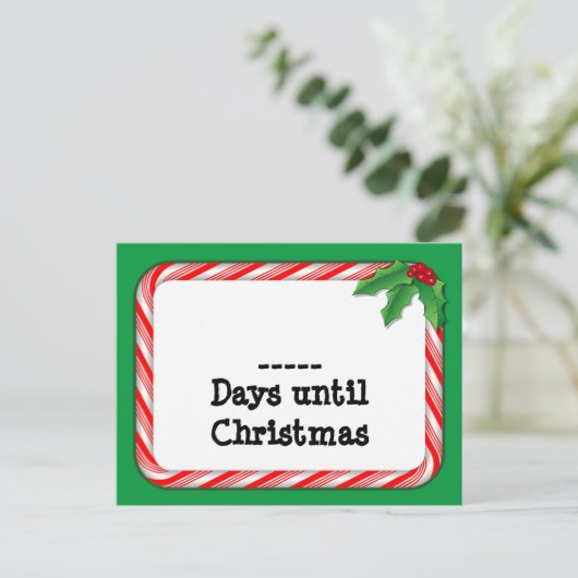 ポストカード – クリスマスまで日数をカウント (スタンド正面)