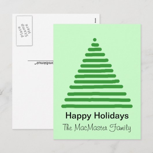 ポストカード – クリスマスツリー (正面/裏面)