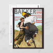 ポストカード:ゴム製の自転車タイヤ用ヴィンテージ広告 ポストカード (正面/裏面)