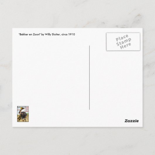 ポストカード:ゴム製の自転車タイヤ用ヴィンテージ広告 ポストカード (裏面)