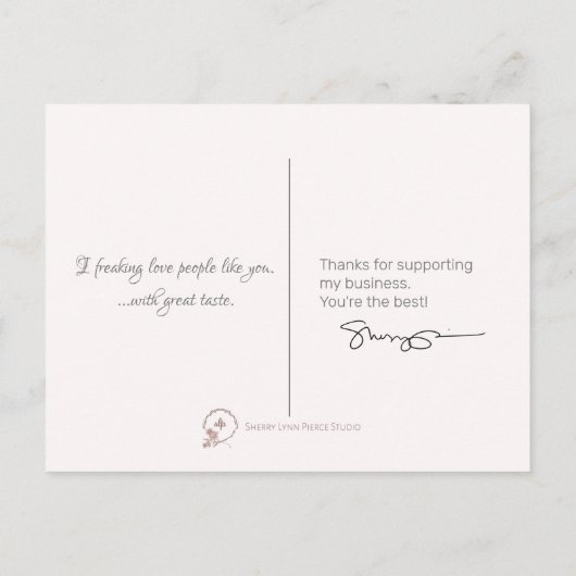 ポストカード、サイズ:標準はがき、紙:マット、 ポストカード (裏面)