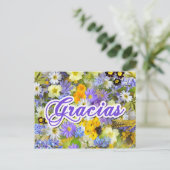 ポストカード - サンクス - フラワーリース (スタンド正面)