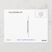 ポストカード – シティホールバッファローNY (裏面)