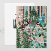 ポストカード - シマエナガのさえずり (正面/裏面)