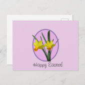 ポストカード – ダフォディルイースターグリーティング (正面/裏面)