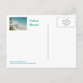 ポストカード, トゥルムのマヤ遺跡の下のビーチ ポストカード (裏面)