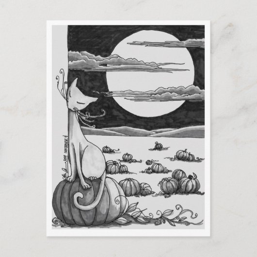 ポストカード：ハロウィーンのフィールド ポストカード (正面)