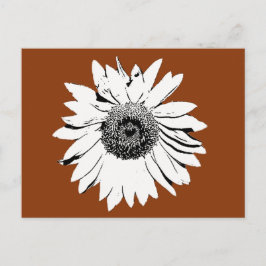 ポストカード - ヒマワリの花を色付け