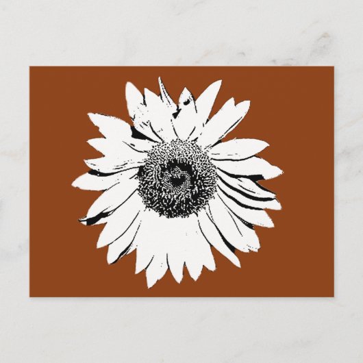ポストカード - ヒマワリの花を色付け (正面)