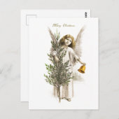 ポストカード:ビンテージクリスマスエンジェル ポストカード (正面/裏面)