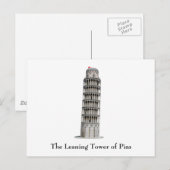 ポストカード：ピサの斜塔： ポストカード (正面/裏面)