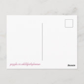 ポストカード - ピンクのデイジー お礼 (裏面)