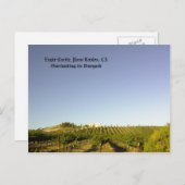 ポストカード:ブドウ園を見下ろすイーグル城 ポストカード (正面/裏面)