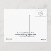 ポストカード、ブリッジ通り、ストラットフォードオンアボンポスト ポストカード (裏面)