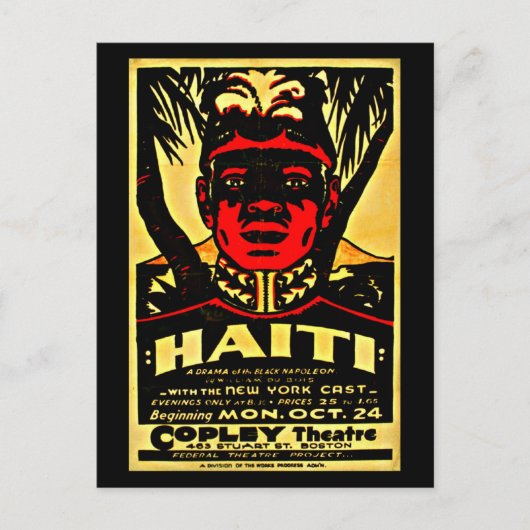 ポストカード-ボストンWPAポスター-1 ポストカード (正面)