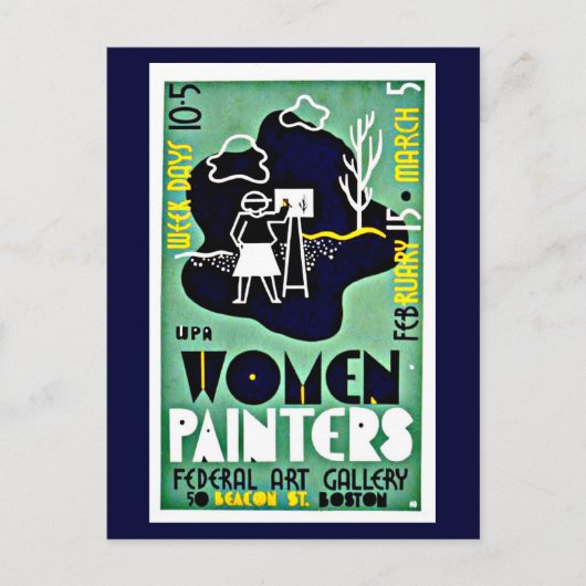 ポストカード – ボストンWPAポスター – 4 (正面)