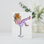 ポストカード – マルチニガラスの女の子，リル' Red (スタンド正面)