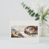 ポストカード:ミケランジェロ:アダムの創造 ポストカード (スタンド正面)