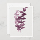ポストカード – ユーカリ水彩画 (正面/裏面)