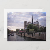 ポストカード – リバーセーヌ&ノートルダムデパリ (正面/裏面)