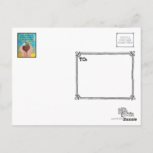 ポストカード：ロバート・ルイス・スティーブンソン引用文絵画ズ ポストカード (裏面)