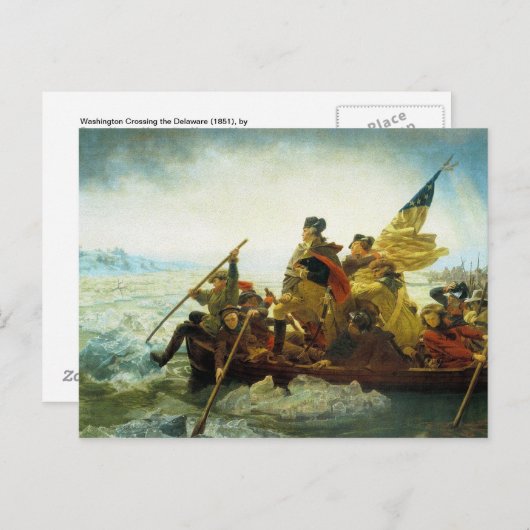 ポストカード – ワシントンD.A.デラウェア川を渡る (正面/裏面)